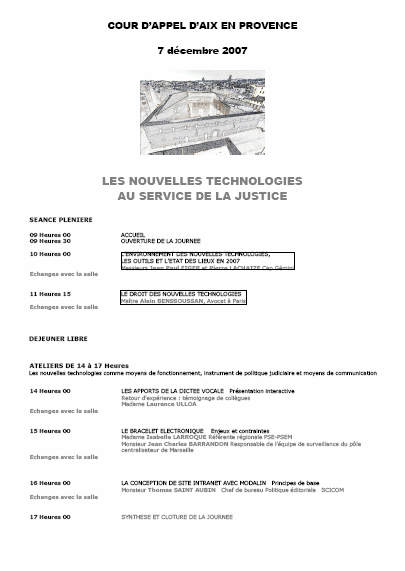 Le programme de la journe